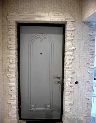 Отделка входной двери декоративным камнем: преимущества и фото образцов |  Блог компании «Клинские двери»