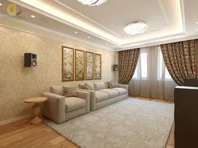 Ремонт и отделка гостиной (зала) в квартире 🔑цены в Минске