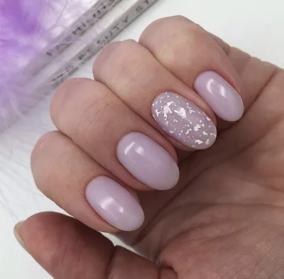 Mauve/ Pink color Oval shaped Mid-length Nails – BlessingNails