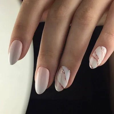 20pcs Trendy White Swirl Minimalist Oval Shape Fake Nails Press On Nails |  eBay