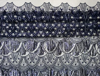 Пайетки YN-J-1825 #3 (04/19) синий (YN-J-1825 #3 (04/19)), ширина 140 см. -  купить итальянские ткани в Москве недорого