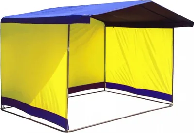 Торговая палатка МИТЕК 1.9x1.9x2.2, бело-синяя 23-00006768 - выгодная цена,  отзывы, характеристики, фото - купить в Москве и РФ