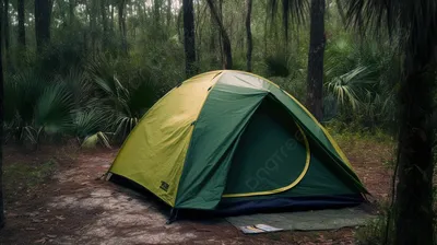 палатка в лесу с зеленым брезентом впереди, палатка фото фон картинки и  Фото для бесплатной загрузки