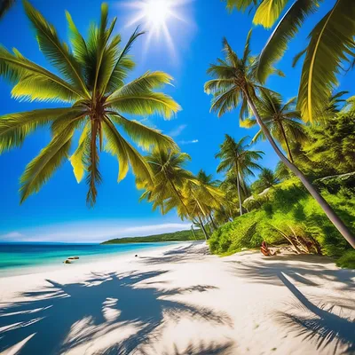 Море Солнце Пальмы Пляж Отдых» — создано в Шедевруме