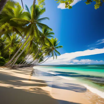 Фотообои Закат пальмы море на стену. Купить фотообои Закат пальмы море в  интернет-магазине WallArt