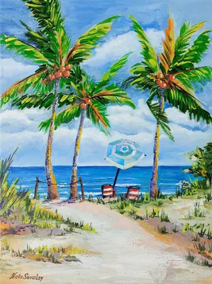 Фотообои Две пальмы, пляж», (арт. 2569) - купить в интернет-магазине  Chameleon