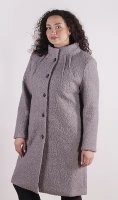 Пальто из букле цвета айвори П-008 - Меховой магазин одежды SEVERINA -  Эксклюзивные меховые изделия! Цены от производителя! П-008