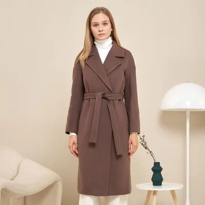 Осеннее пальто табачного цвета от производителя - Фабрика пальто Giulia  Rosetti