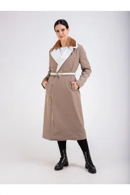 Пальто из плащевой ткани с шерстяной подкладкой. Модный Дом Ekaterina  Smolina