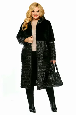 Комбинированное пальто SnowQueen_collection 555006003 цены в Москве, купить  одежду, каталог, фото товара и доставка в интернет-магазине Снежная Королева