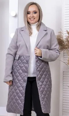 купить пальто комбинированное из итальянского трикотажного войлока P5A |  awool.ru