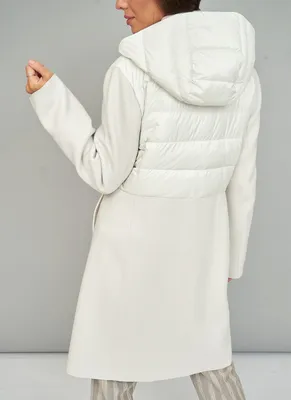 OrSy Пальто комбинированное с натуральным ворсом
