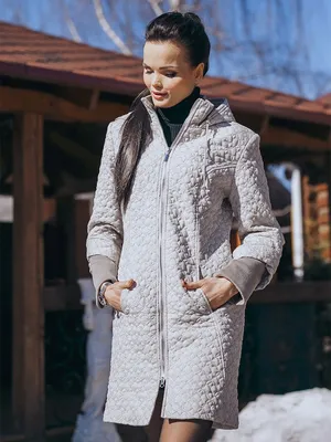 Пальто льняное стеганое - Арт 2015/натуральный | Интернет магазин ArgNord.ru