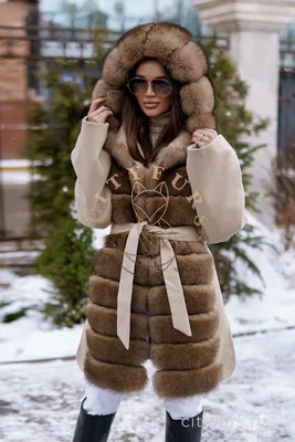 Женское пальто с капюшоном купить c доставкой в Москве | CITY FURS