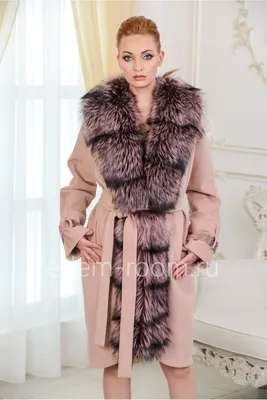 Каталог пальто с мехом чернобурой лисы дешево | Артикул: N-5400-100-R-CH