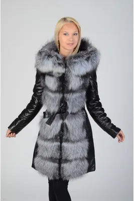 Стоимость Кожаного пальто - трансформер с чернобуркой. недорого | Артикул:  V-1201-3