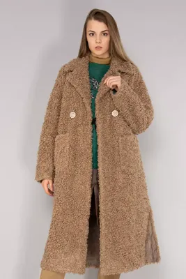 ANDYBRANDY Шуба чебурашка оверсайз зимняя теплая пальто женская