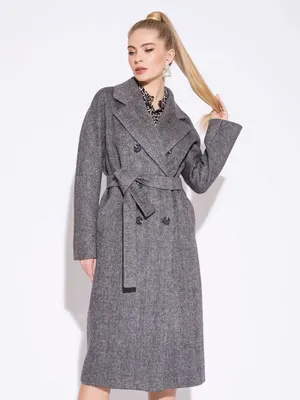 Пальто женское, с узором в елочку | AliExpress