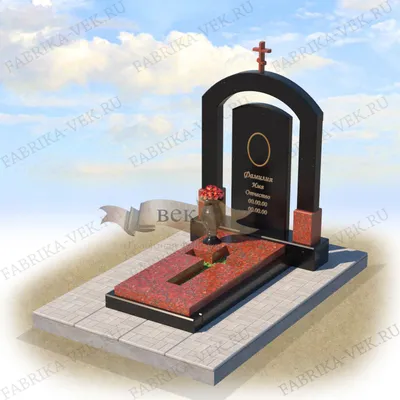 Заказать памятник в форме Сердца из красного гранита на могилу в мастерской  в СПб