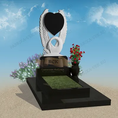 Памятник лебедь и сердце из гранита в Таганроге. - | РостГранит