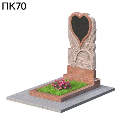 Купить памятник из мрамора с лебедем и сердцем по выгодной цене в Москве