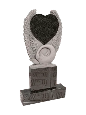 Круглый резной памятник с черным лебедем для женщины - купить в  интернет-магазине.