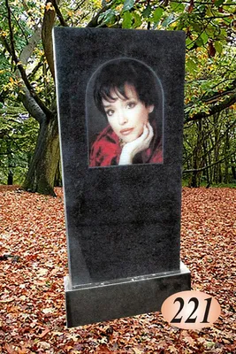 Черный гранитный памятник с цветным портретом купить, заказать, цена Днепр  - 3d-granit.com