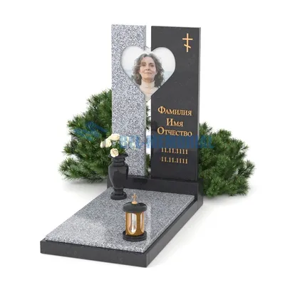 Надгробный гранитный памятник в форме Сердца - купить в интернет-магазине.