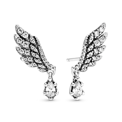 Серебряные серьги Pandora \"Крылья Ангела\" 298493C01 (ID#1961550594), цена:  954.90 ₴, купить на Prom.ua