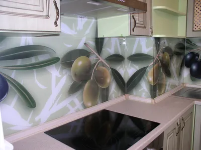 Кухонный фартук из стекла (скинали) на заказ - ВЕГА г.Курск