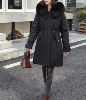 Куртка парка женская зимняя (черная) (ID#1055493352), цена: 2160 ₴, купить  на Prom.ua