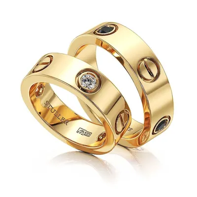 Парные обручальные кольца золотые арт. 802006300 и 1212596