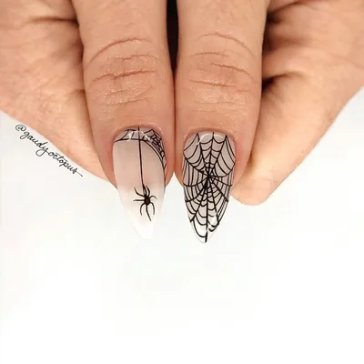 Дизайн ногтей гель краской «паутинка» | Быстрый дизайн ногтей - YouTube