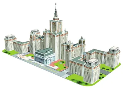 3D пазл CubicFun Московский Государственный Университет (MC161h) купить за  1411 руб в Новосибирске - SKU15961