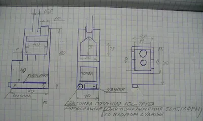 Печи для бани своими руками, чертеж, дровяные с баком.