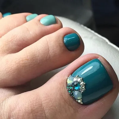 2019 Красивый и стильный зеленый педикюр 75 фото | Летние ногти на пальцах  ног, Нейл-арт педикюр, Бирюзовые ногти
