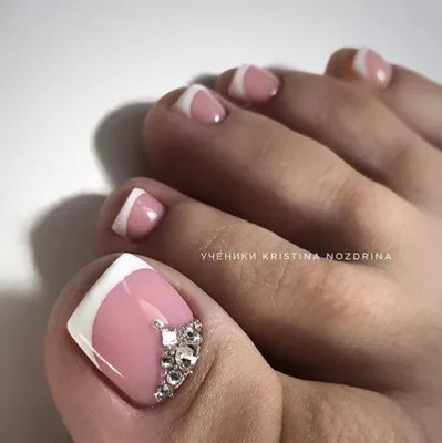 2019 Стильный и модный педикюр с рисунками 89 фото | Toe nails, Wedding toe  nails, Gel toe nails
