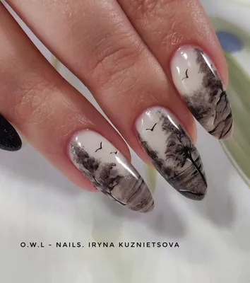 Пейзажи на ногтях | Nail art designs diy, Animal nail art, Nail art diy