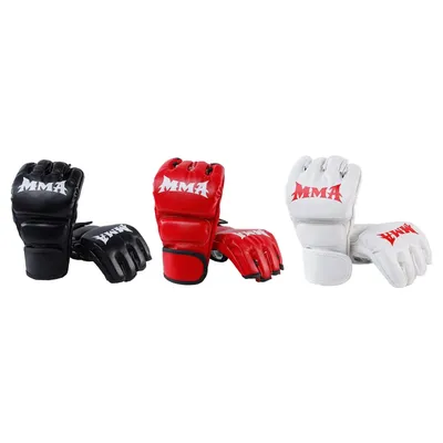 Перчатки для ММА, полупальцевые открытые перчатки для кикбоксинга,  Боксерские перчатки для грэпплинга, спарринга, ММА, тренировки, муай тай,  для мужчин и женщин | AliExpress