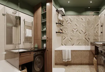 Идеи дизайна ванной комнаты с душевой перегородкой | LuxDim