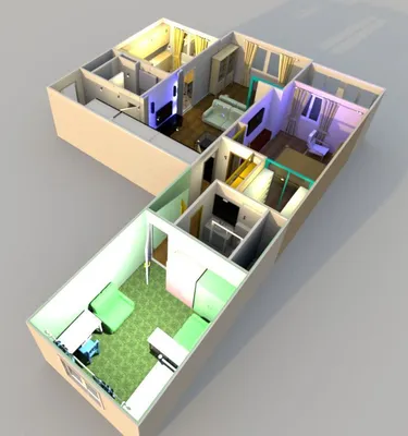 Дом П44: Перепланировка 3-комнатной квартиры — 5 дизайн-проектов  трехкомнатной квартиры в доме серии П44 | Houzz Россия