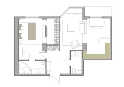 Дизайн и проектирование пространственной среды: Перепланировка квартиры 3 в  СП-б