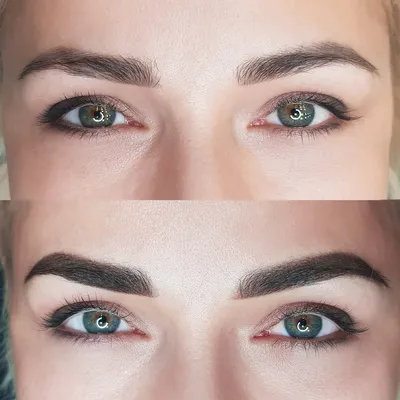 Перманентный макияж фото до и после бровей фото