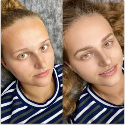 Перманентный макияж, татуаж глаз, верхнего и нижнего века - фото до и после