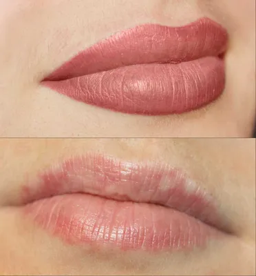 Перманентный макияж губ фото до и после фото