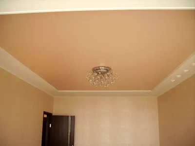 Персиковый натяжной потолок (73 фото)