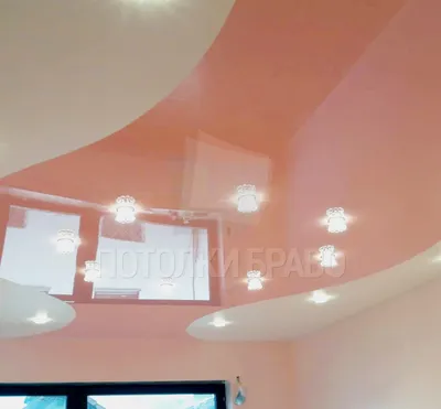 Розовый глянцевый натяжной потолок НП-1119 - цена от 1320 руб./м2