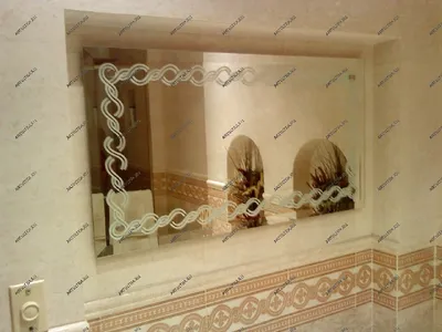 Зеркала с рисунком пескоструйным на заказ по низким ценам в Москве и области