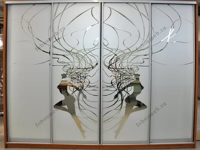 Мебель из зеркала с пескоструйным рисунком на заказ - купить по  индивидуальным размерам в Москве