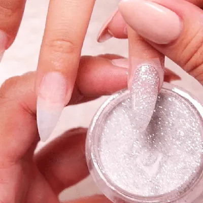 Светоотражающий Блестящий Алмазный песок для дизайна ногтей голографический  Серебряный Пигмент Порошок для маникюра пылезащитный CHZS01-30 | AliExpress